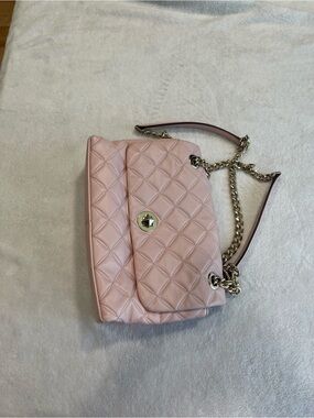 kate spade Quilted Pink Chain Shoulder Bag with Gold Hardware